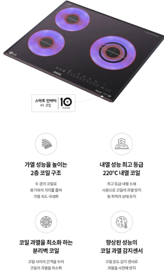 LG 디오스 인덕션 BEI3MQT 미라듀어 글라스