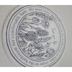 플라워 패턴 원형 러그