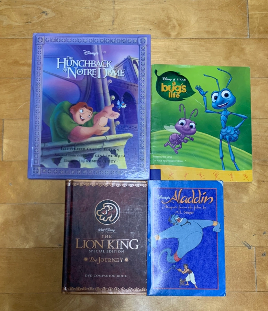 Disney 디즈니 라이언킹 알라딘 등 영화 원작 영어 도서 4권