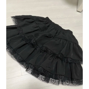 블랙 캉캉프릴스커트