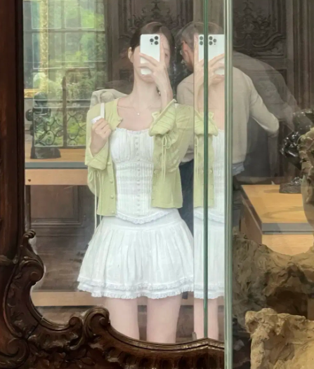 라벨르블랑 앤티크 프릴 스커트 s