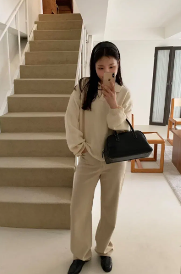 위드윤-베르니 양기모 팬츠 (베이지) M