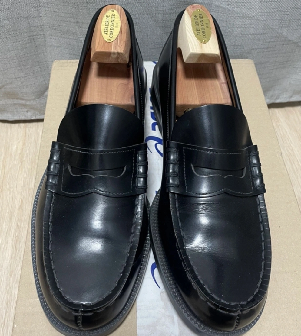 하루타 남성 소가죽 패니로퍼 304 블랙