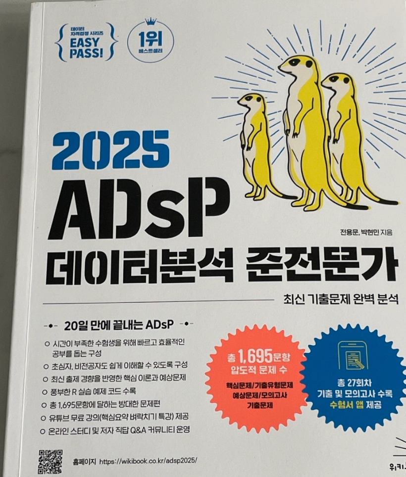 2025년 ADsP 미어캣 교재